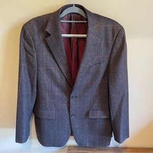 Ibiza Men's Windowpane Blazer Sports Coat 40R